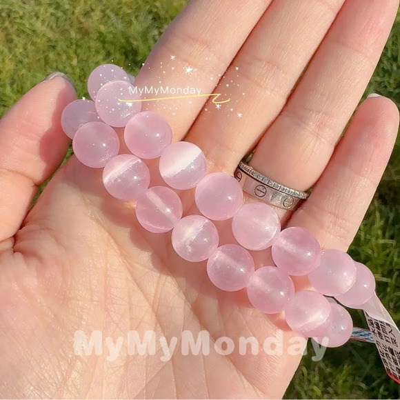 Jewelry - Pink Selenite Bracelet 10mm